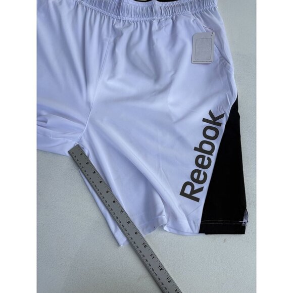Reebok Mens Athletic Performance Shorts Size 2XL White/Black - Picture 6 of 6